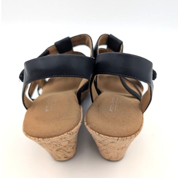 Rockport Briah Gladiator Wedge Sandals Women's Black/Brown Size US8 EU39 - Picture 6 of 12